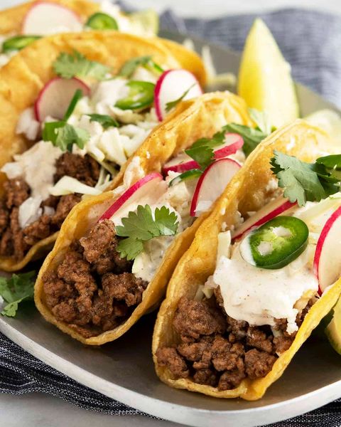 lamb tacos with radishes sour cream and jalapenos