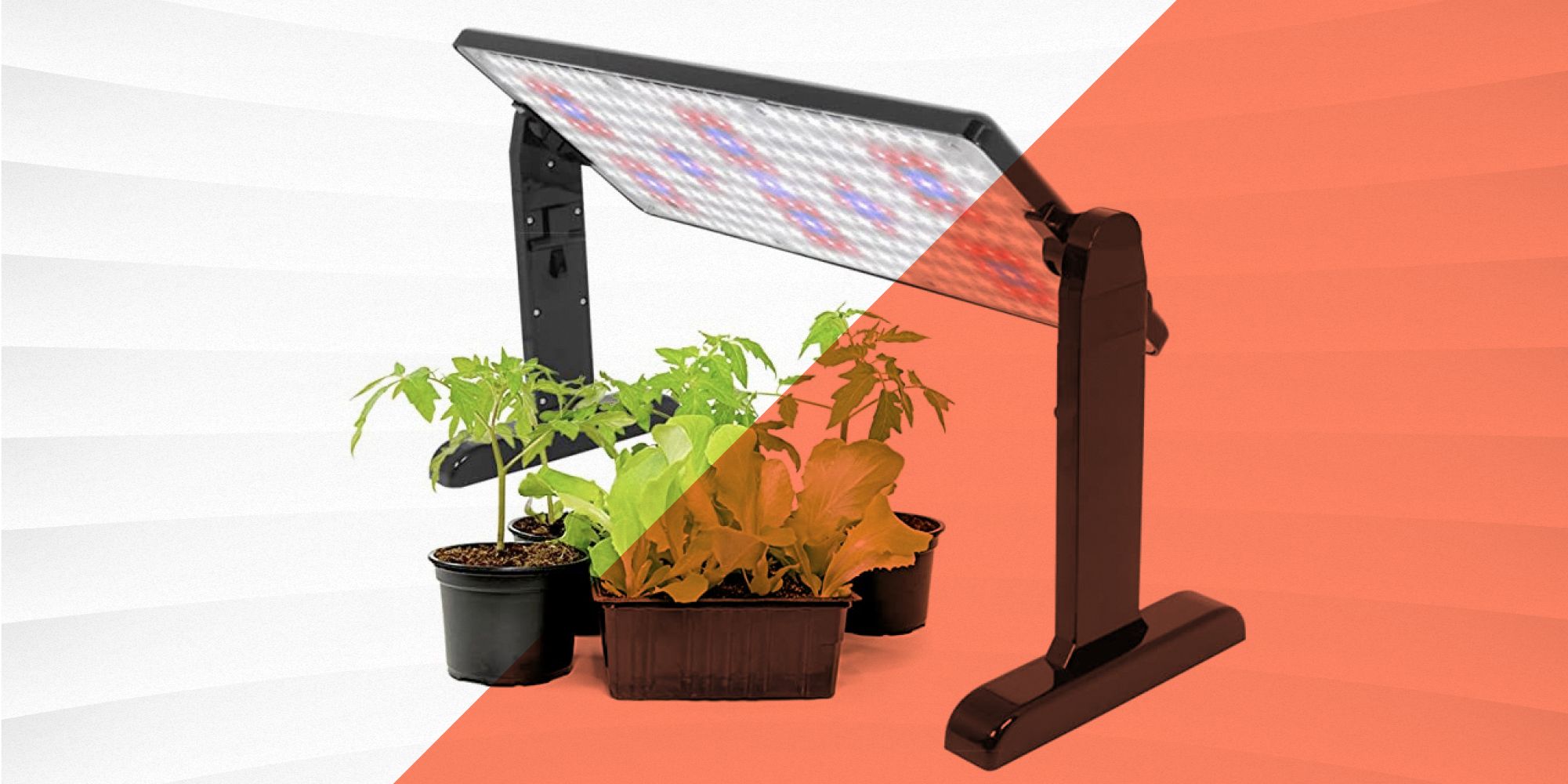 2-Pack iPower Full Spectrum 4 Ft LED Grow Light Stand for Indoor Seeding Plant 