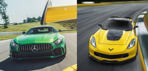 The Mercedes Amg Gt R And Corvette Z06 Offer Shockingly Similar Image