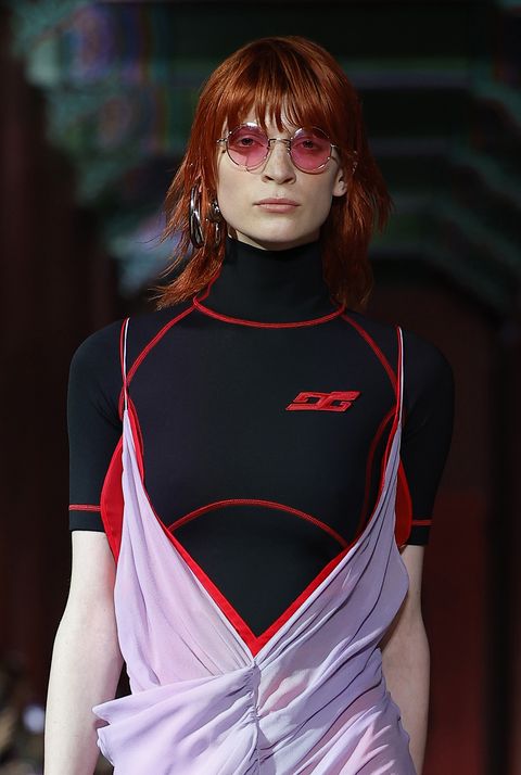 seoul, south korea may 16 a model walks the runway during the gucci seoul cruise 2024 fashion show at gyeongbokgung palace on may 16, 2023 in seoul, south korea photo by justin shingetty images for gucci