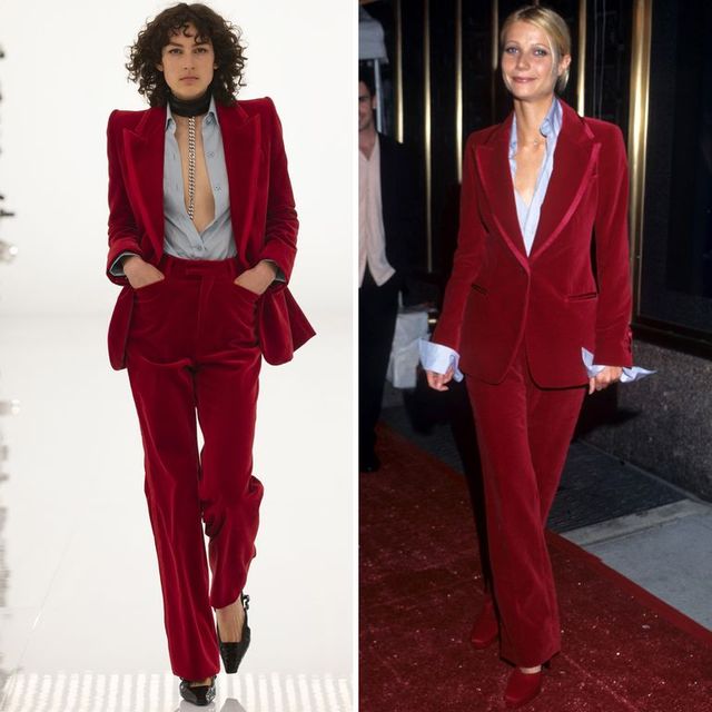 gucci red suit