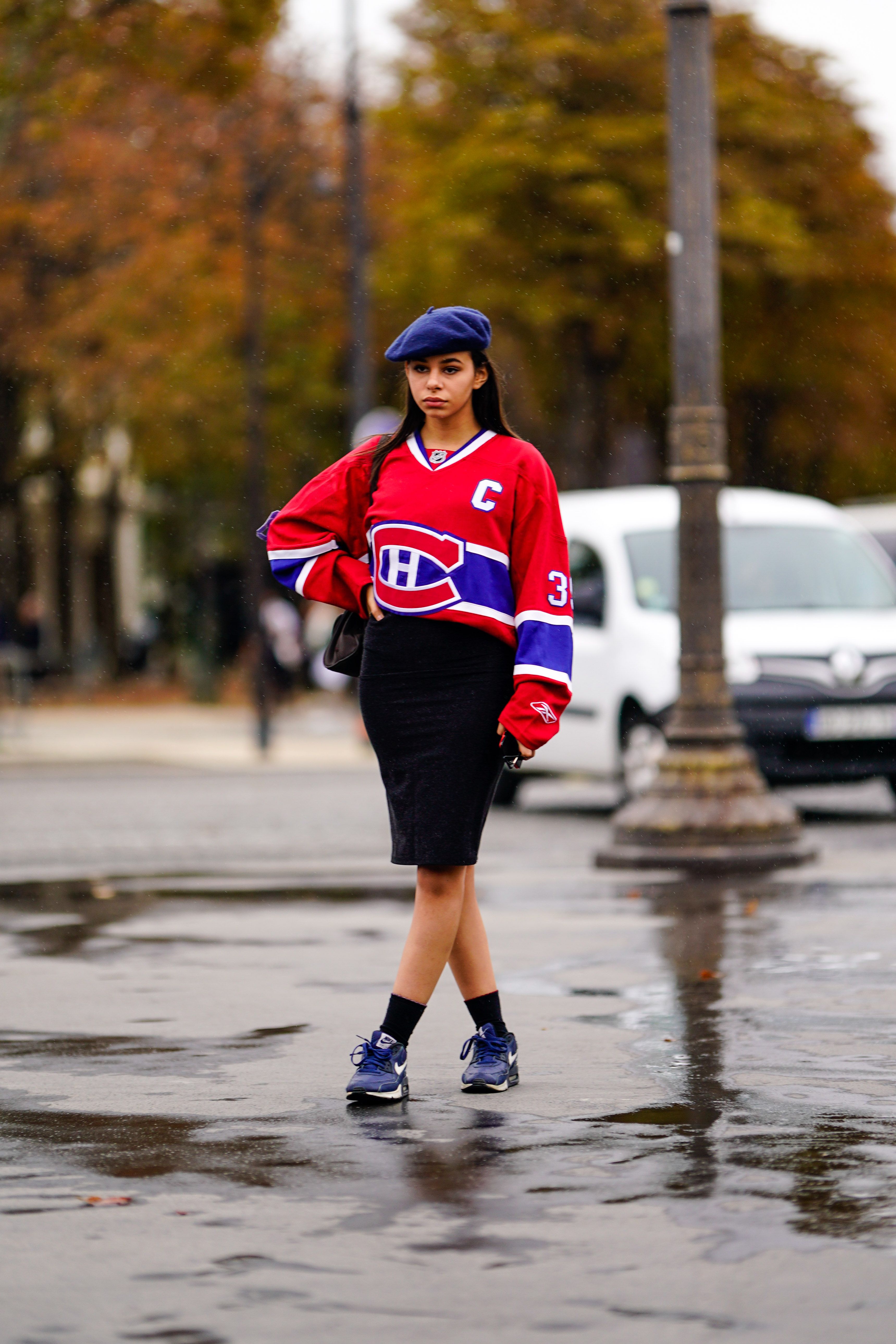 hockey jersey with hoodie underneath