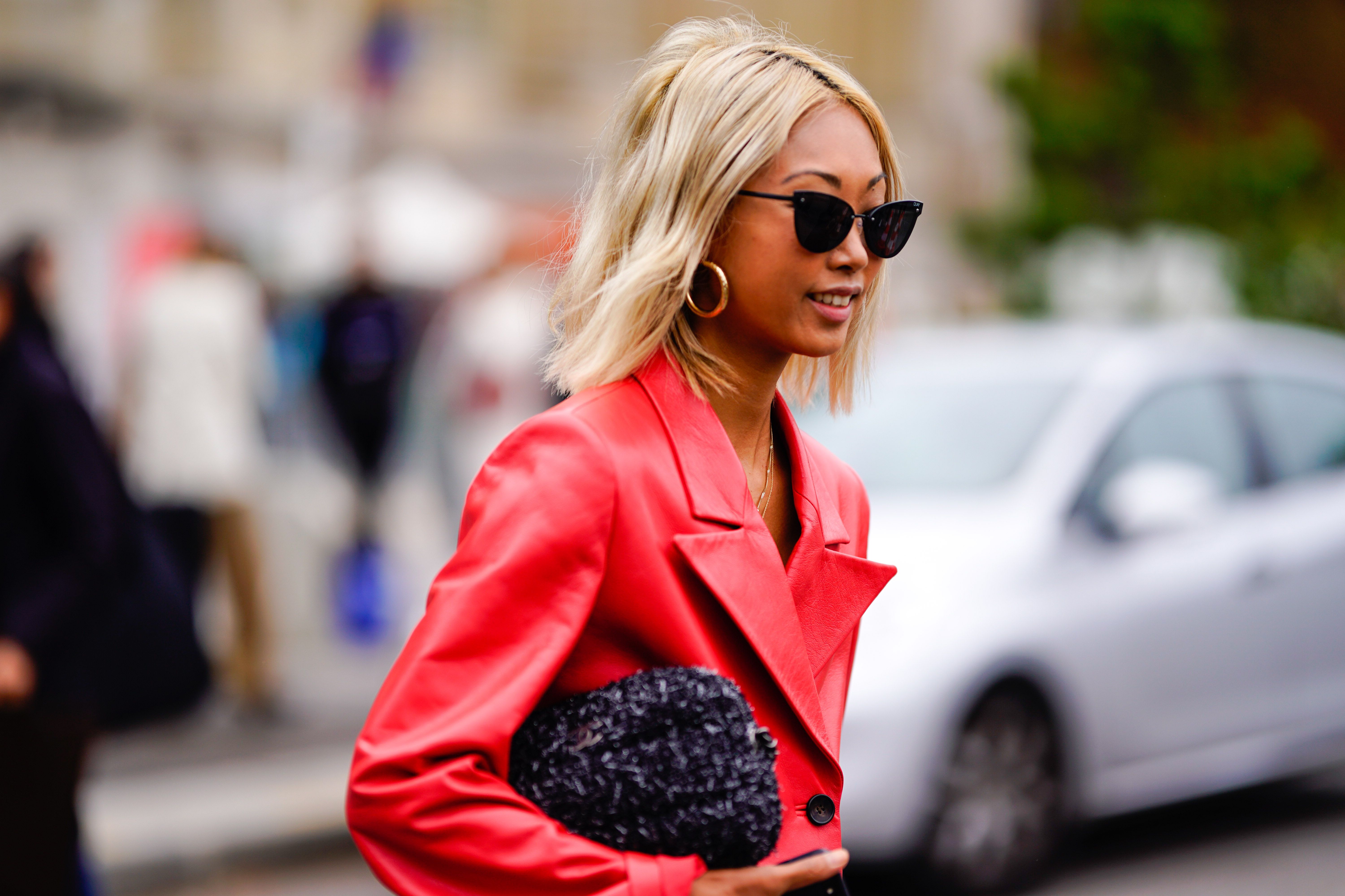 red leather jacket outfit