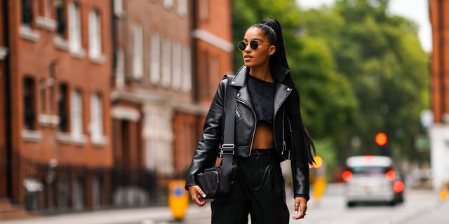 What to wear with a black leather jacket