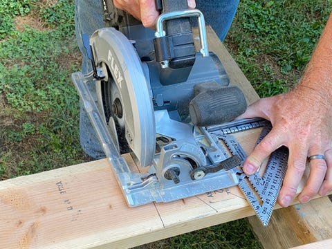 Using a speed angle as a saw guide