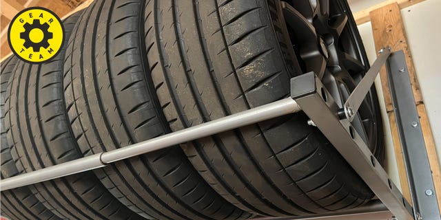 tire rack in garage tire rack in garage