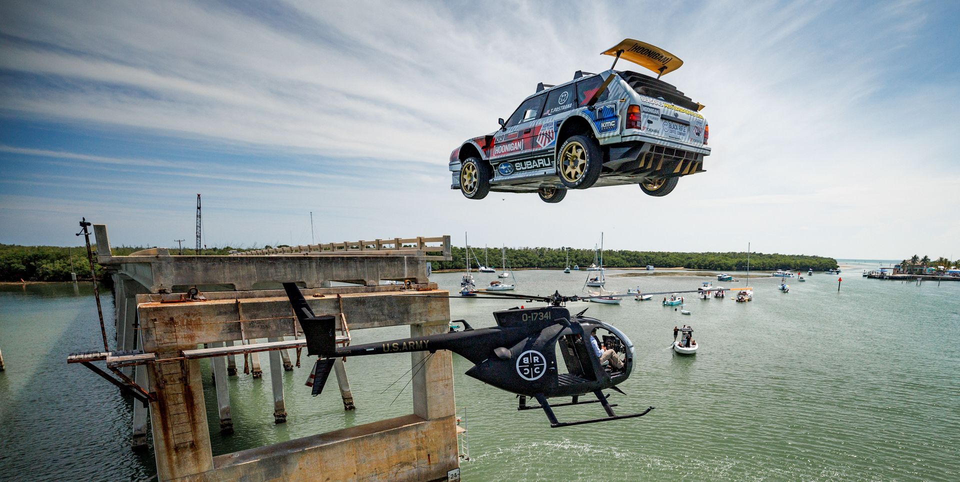 Watch Travis Pastrana Shred Tires and Jump His Subaru Wagon Through Florida in Gymkhana 2022