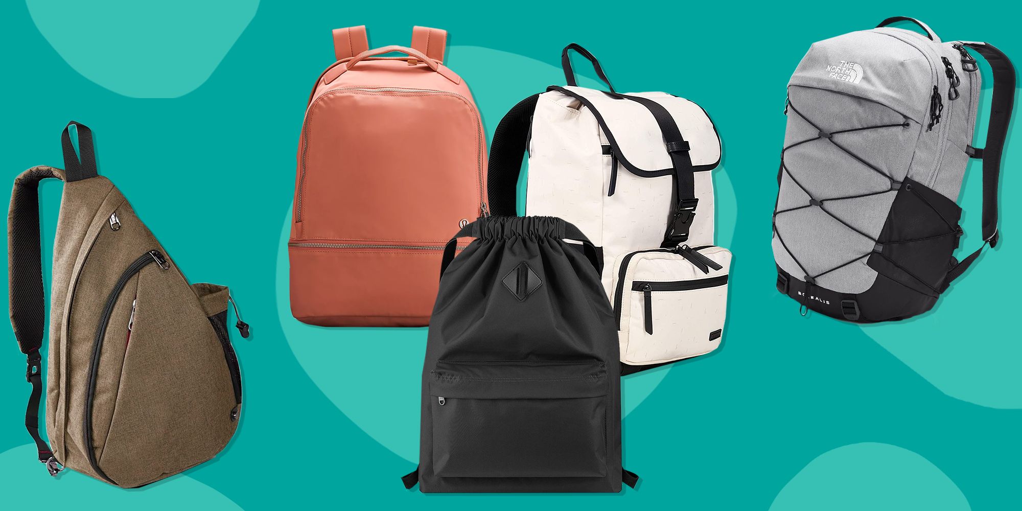 Canvas Drawstring Bag Shoulder Backpack Rucksack Travel Duffle Bag Hiking Fitnes 