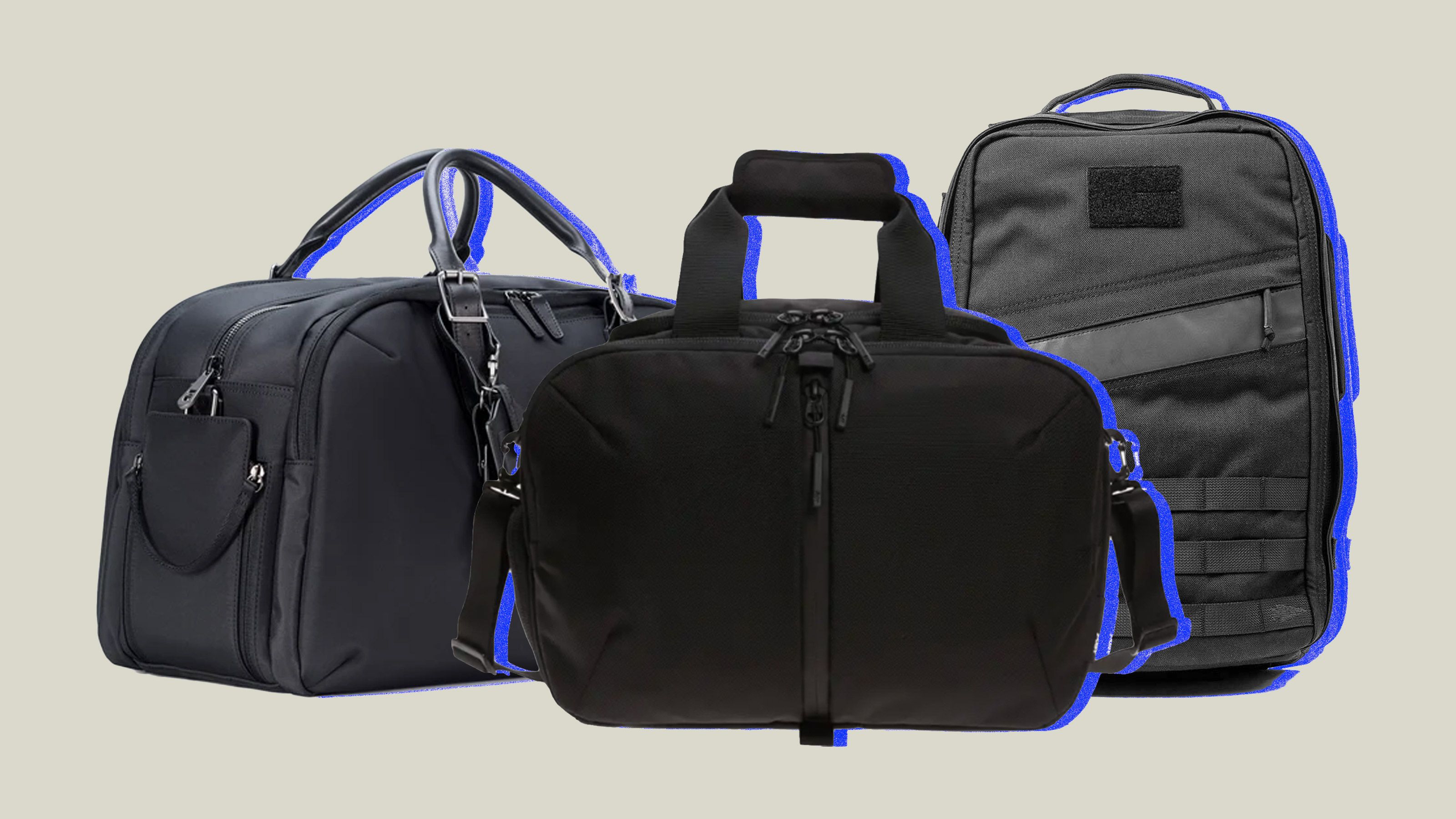 US Large New Men Leather Duffle Gym Luggage Bag Backpack Shoulder School Bag 