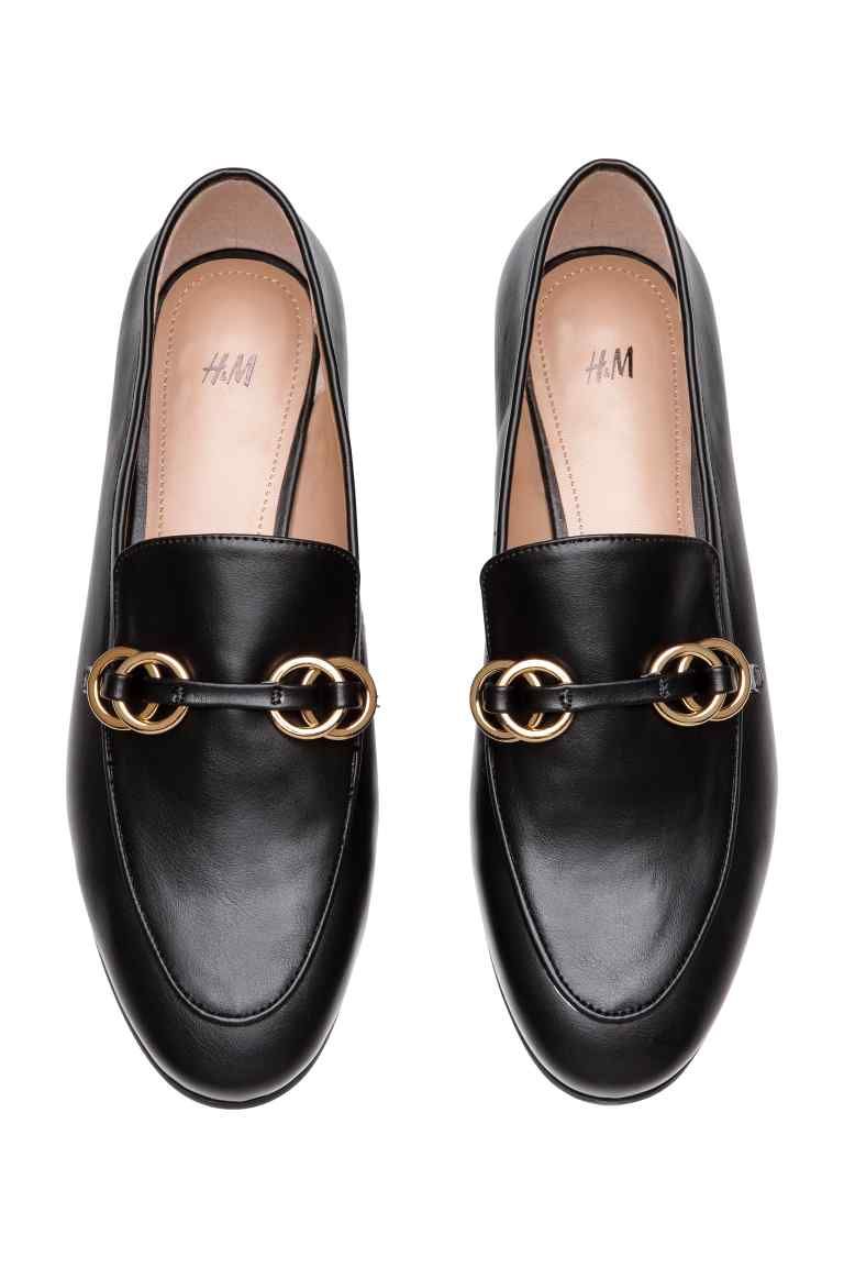 h and m black loafers