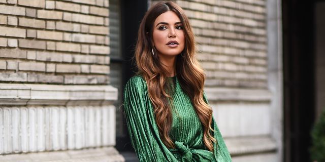 new york, new york   september 11 negin mirsalehi is seen wearing a green marc jacobs dress outside the marc jacobs show during new york fashion week ss20 on september 11, 2019 in new york city photo by daniel zuchnikgetty images