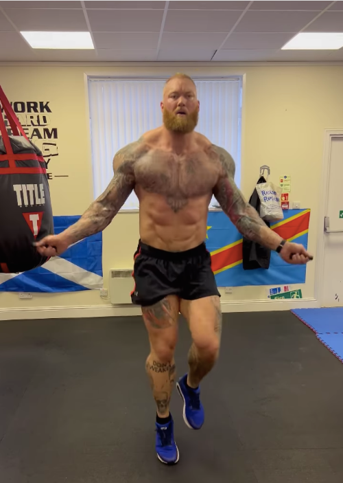 Thor Bjornsson Shows Off 100-Pound Weight Loss in Jump Rope Video