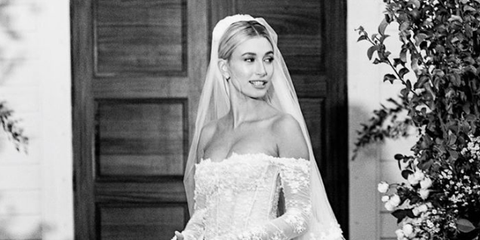 Hailey Baldwin Reveals Bustier Inspired Wedding Dress By