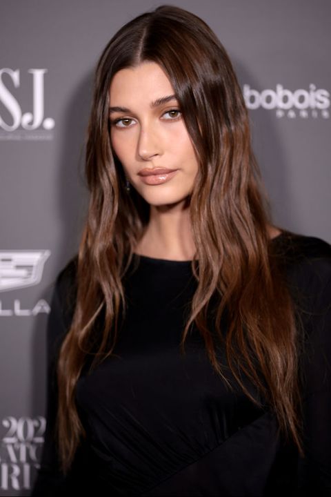 Hailey Bieber debuts long hair extensions in time for party season