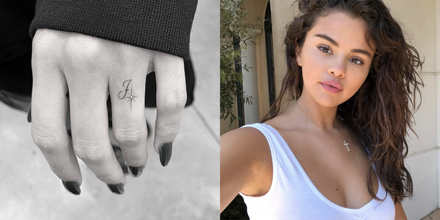 Hailey Bieber S New J Tattoo Has A Selena Gomez Connection