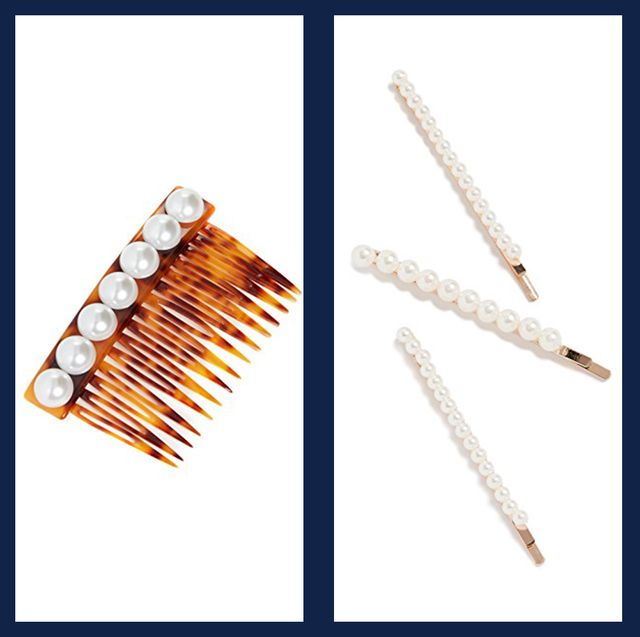 four pearl hair clips