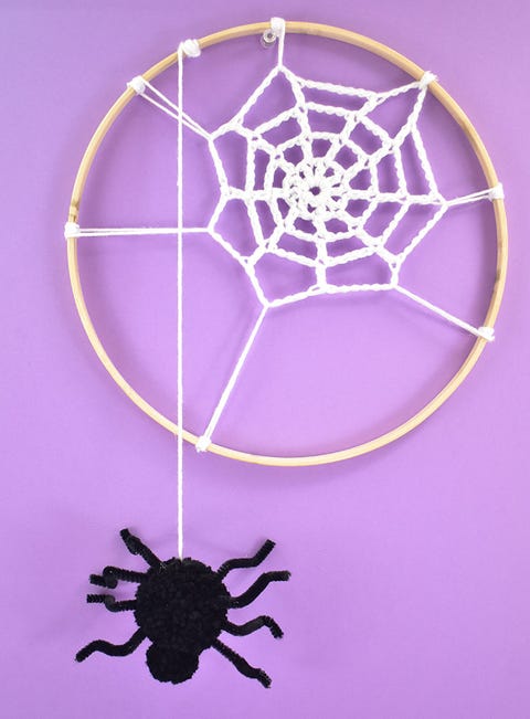 embroidery hoop spider webs