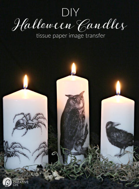 transfer halloween candles