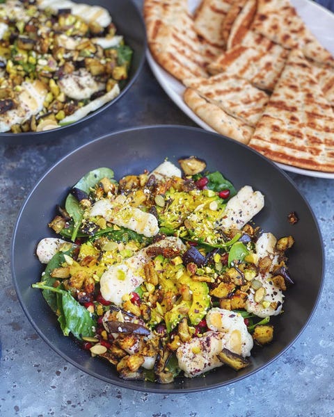 vegetarische halloumisalade vegetarische halloumisalade