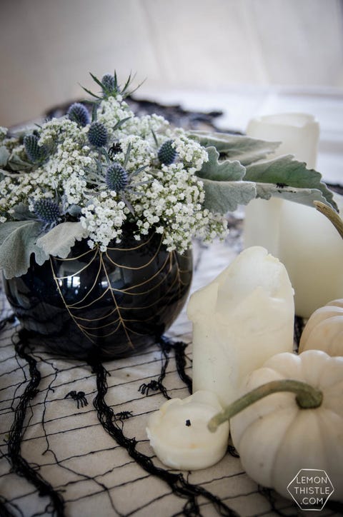 halloween floral centerpiece