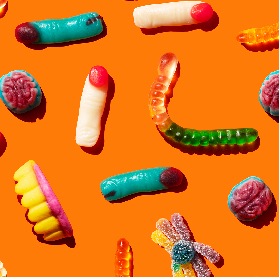 Halloween themed gummy candy