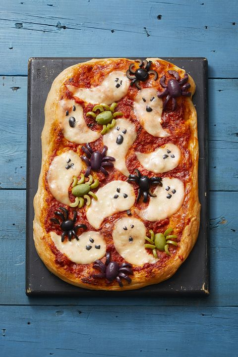 halloween appetizers ghostly pizza