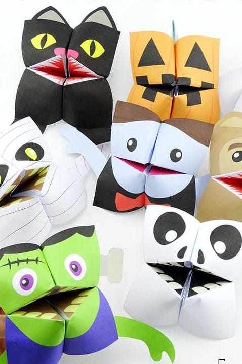halloween cootie catcher game for kids