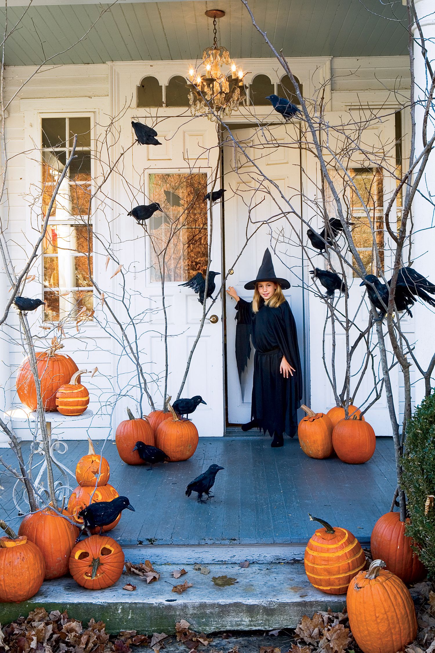 simple front door halloween decorations