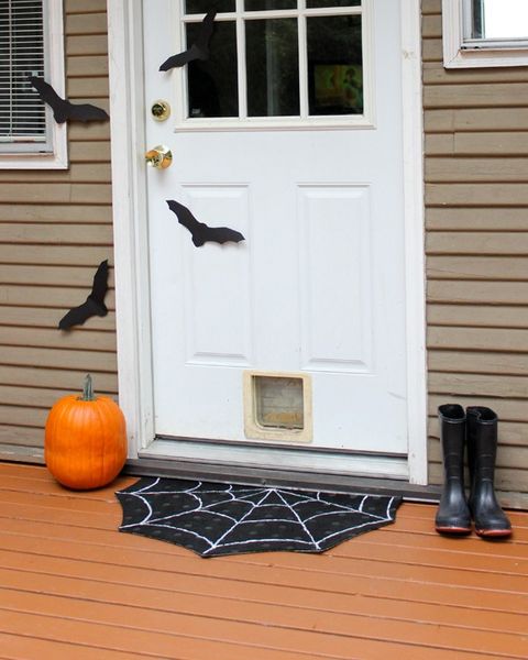 halloween door decorations spiderweb doormat
