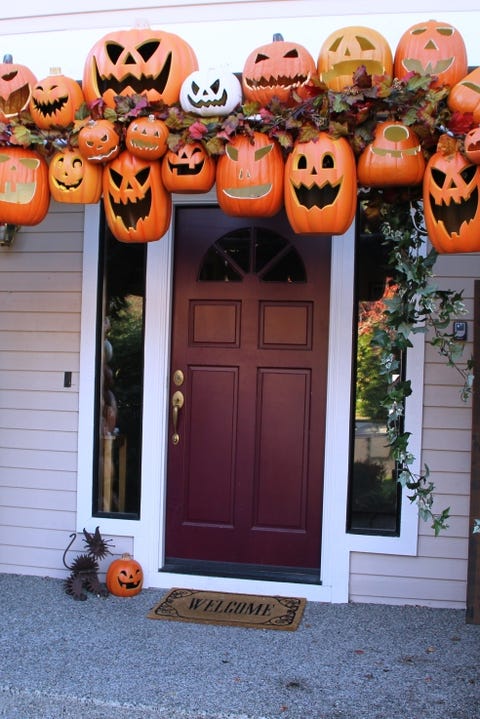 halloween door decorations pumpkin archway