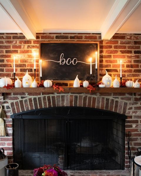 halloween mantel decor ideas ghosts and candles