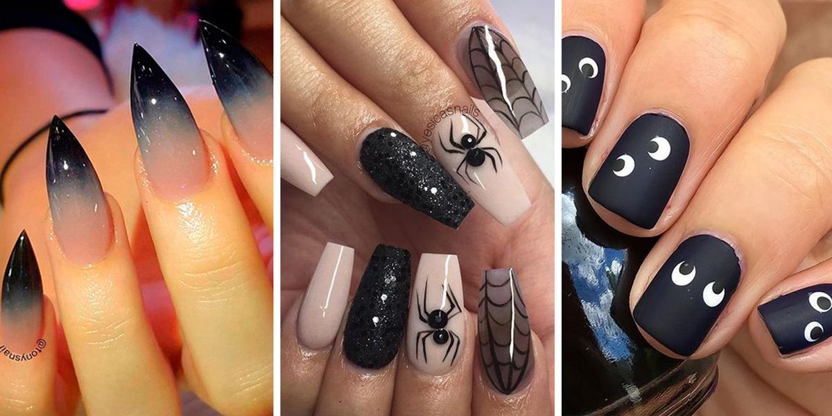 1. Spooky Spider Web Nails - wide 7