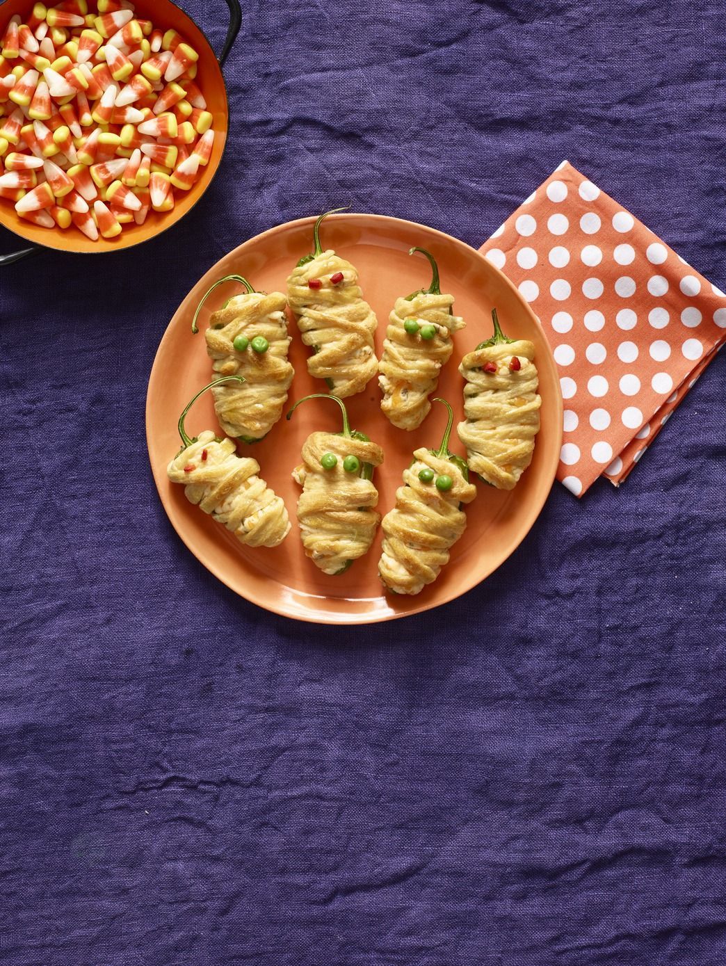 60 Easy Halloween Party Food Ideas Cute Halloween Party Recipes   Halloween Party Food Jalapeno Mummy 1564153612 