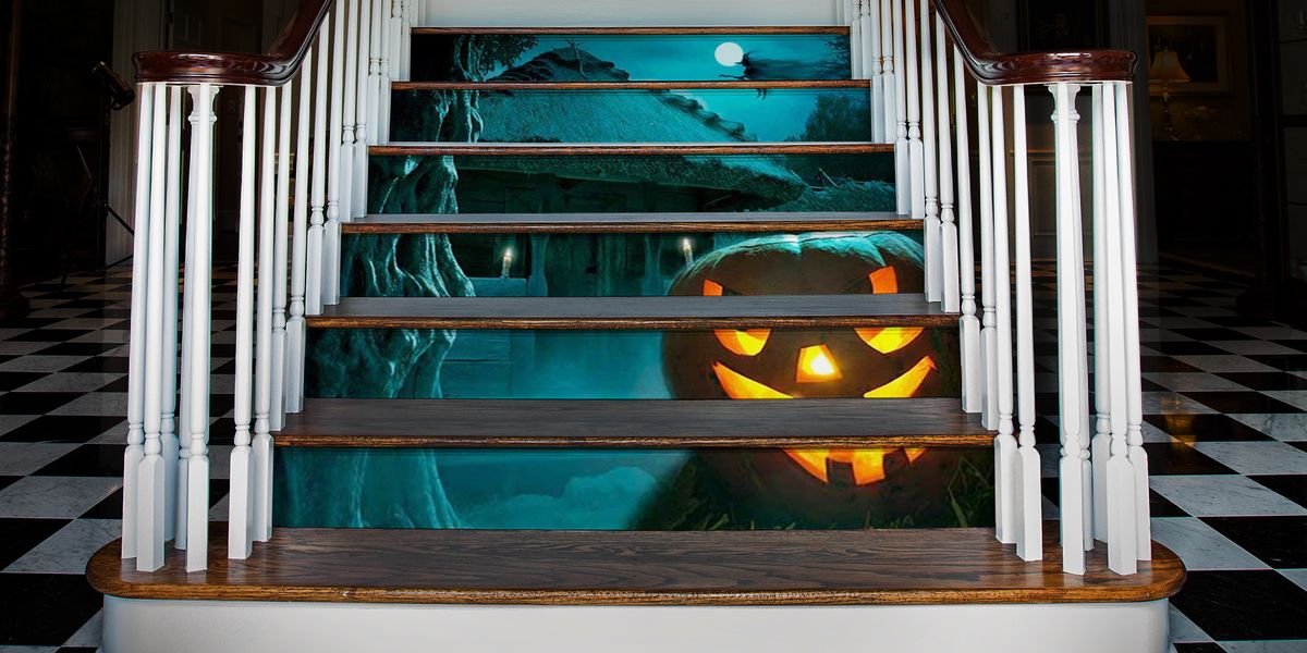 These Halloween Stair Decals Will Instantly Transform Your Home Into a