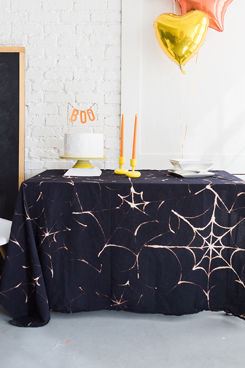 halloween table decor cobweb tablecloth