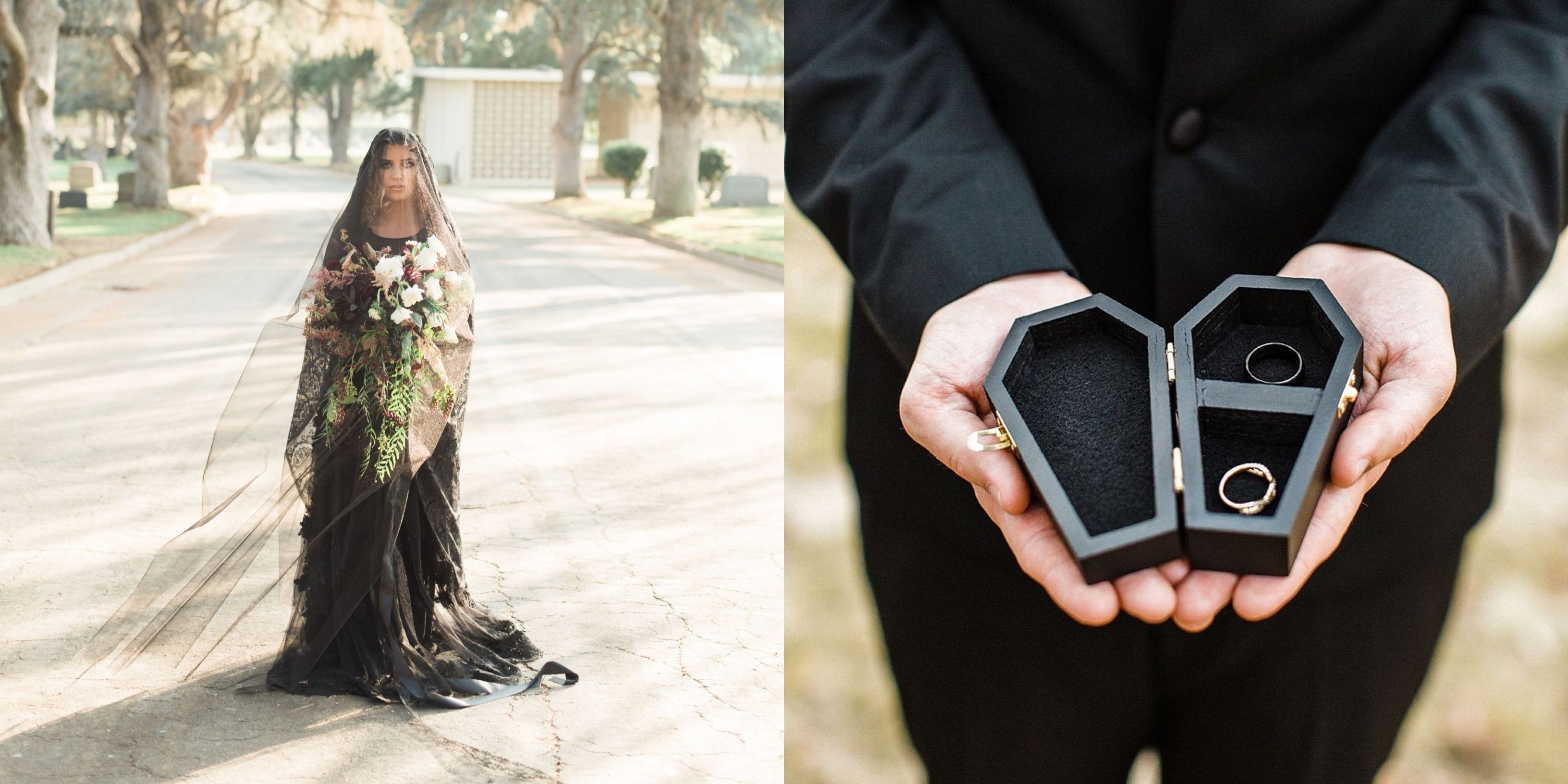 black skull wedding dresses