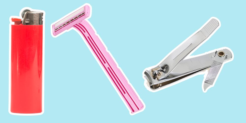 are razors allowed on planes