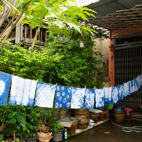 handkerchief tie batik dyeing tie batik indigo color