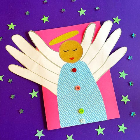 Handprint Christmas card – How to make a personal festive card