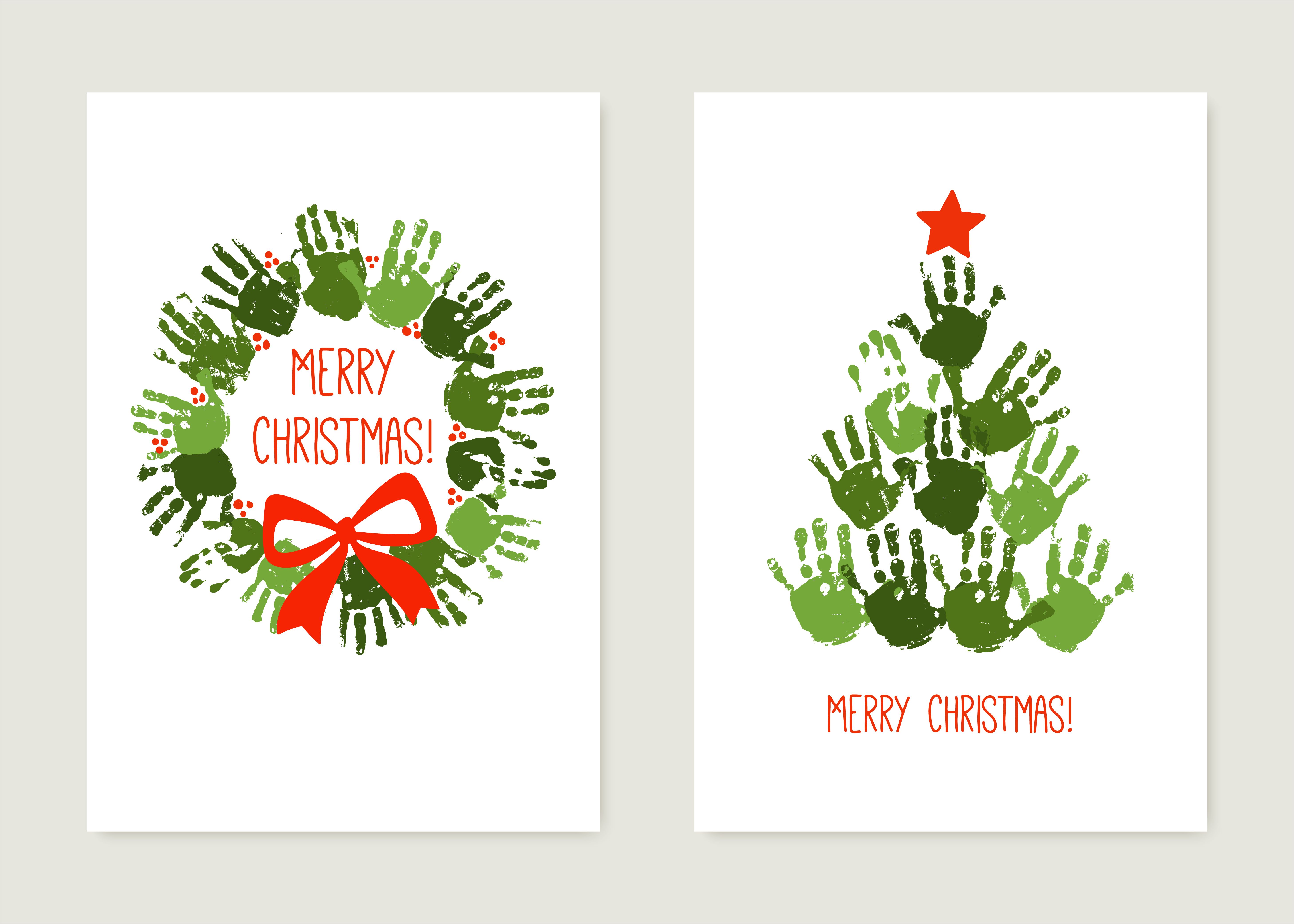 Handprint Christmas Card How To Make A Personal Festive Card