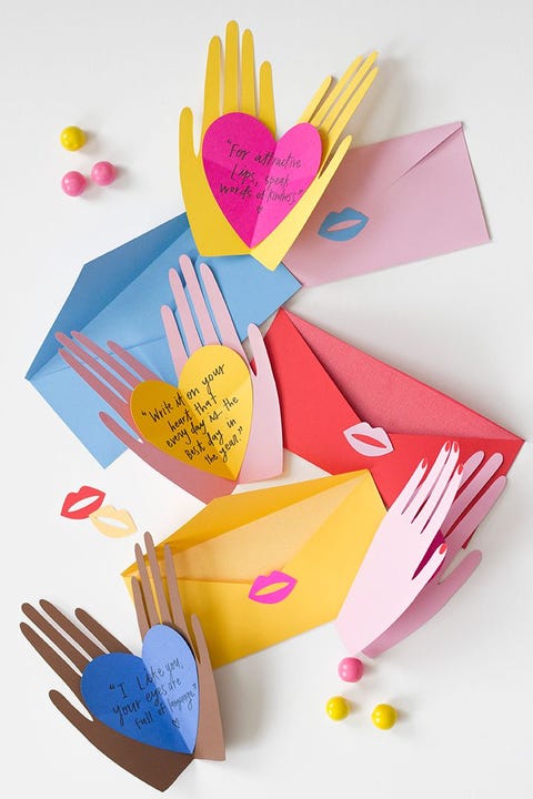 Homemade Hand Holding Heart Card