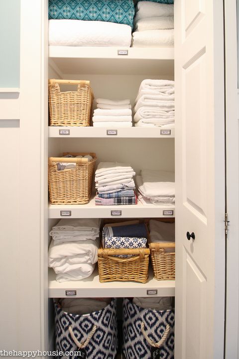 Linen Closet Organization Ideas How To Organize Your - Bathroom Linen Cupboard Ideas