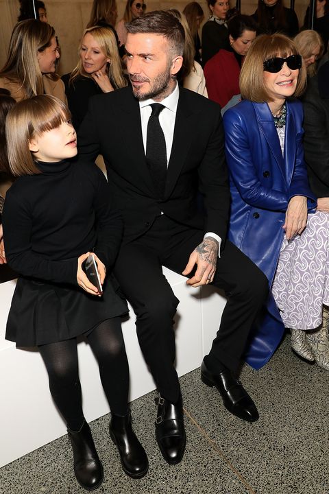 Harper Beckham debuts chic fringed bob at London Fashion Week