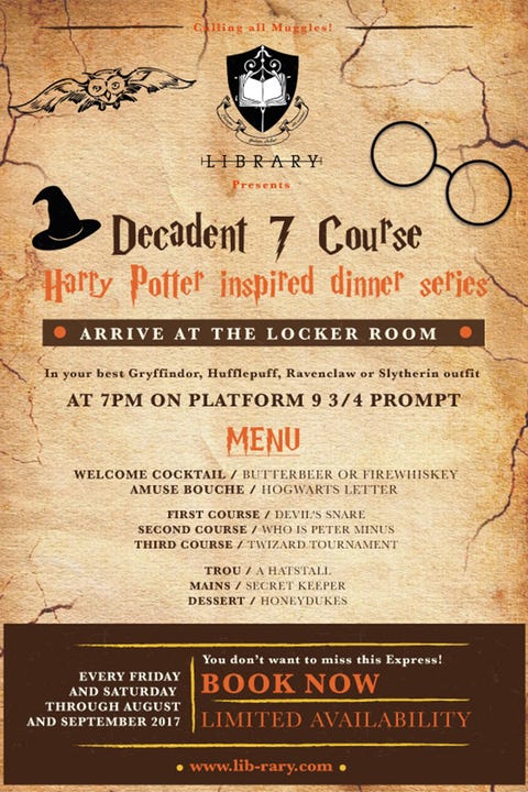 There S A Harry Potter Supper Club Opening In London This Summer Harry Potter Supper Club
