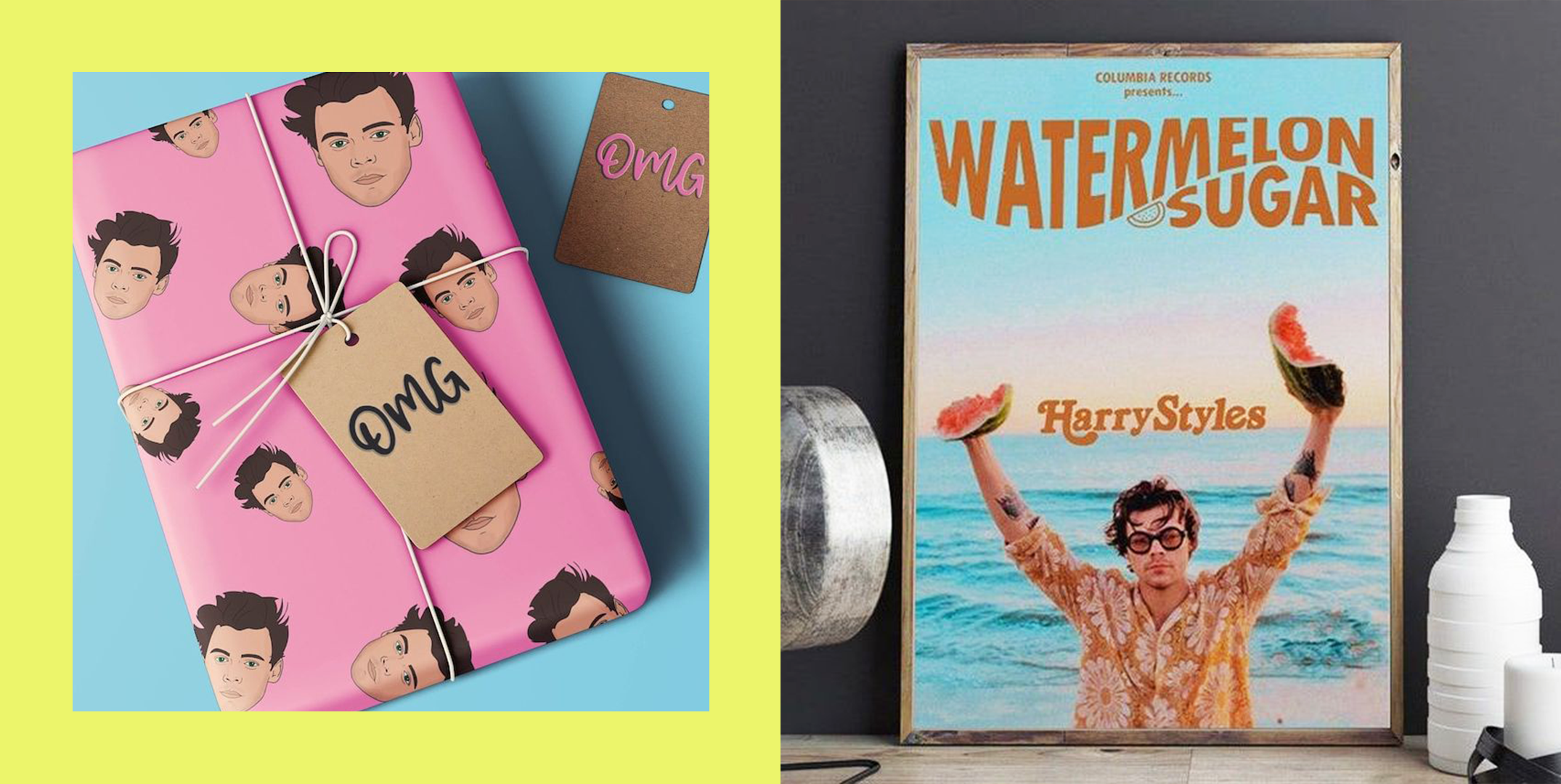 Harry Styles Candle Care package for her Harry Styles Gift Gift set for her One Direction gift Watermelon Sugar High Candle Gift Set Self Care gift Care package Gift Set 