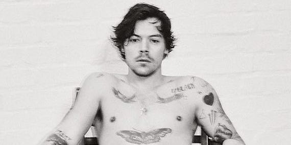 Harry Styles Wears Fishnet Tights For Beauty Papers Cover