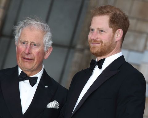 hrh prince harry with hrh prince charles at the world