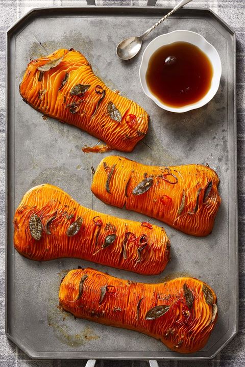 best vegetarian christmas dinners hasselback butternut squash with maple brown sugar