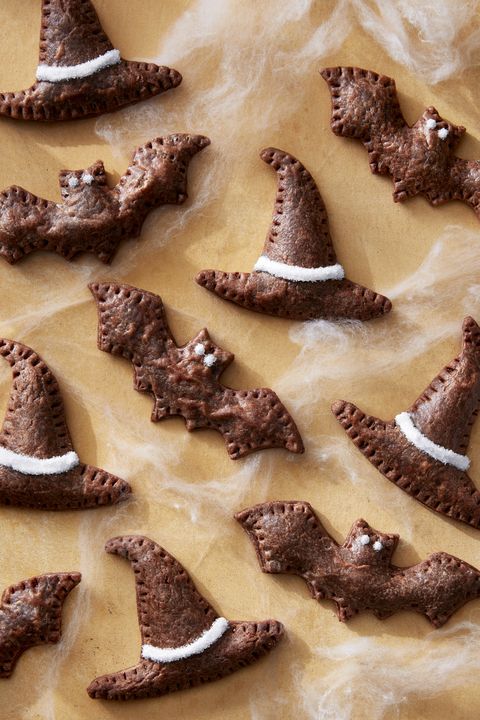 hats and bats chocolate-peanut butter tarts recipe halloween treats