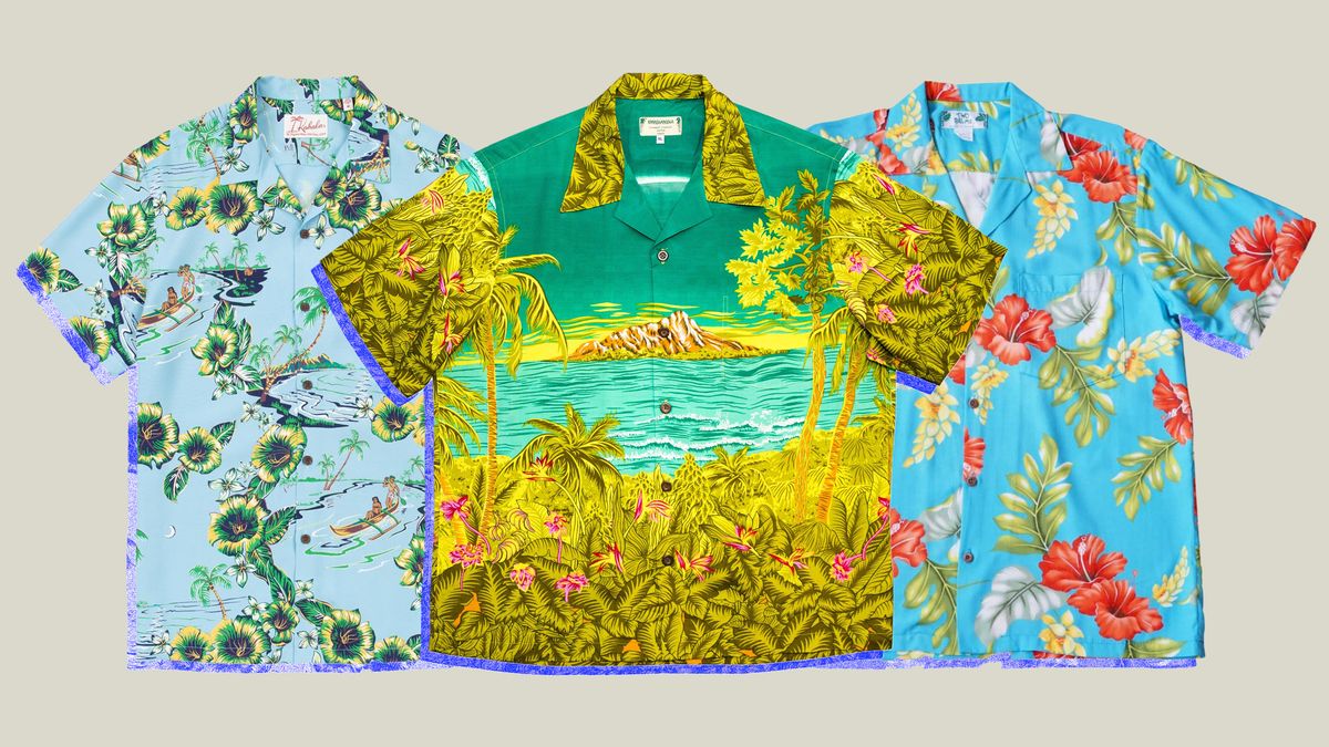 The Hawaiian Original Blue Island Short Sleeve Shirt Oversized sz